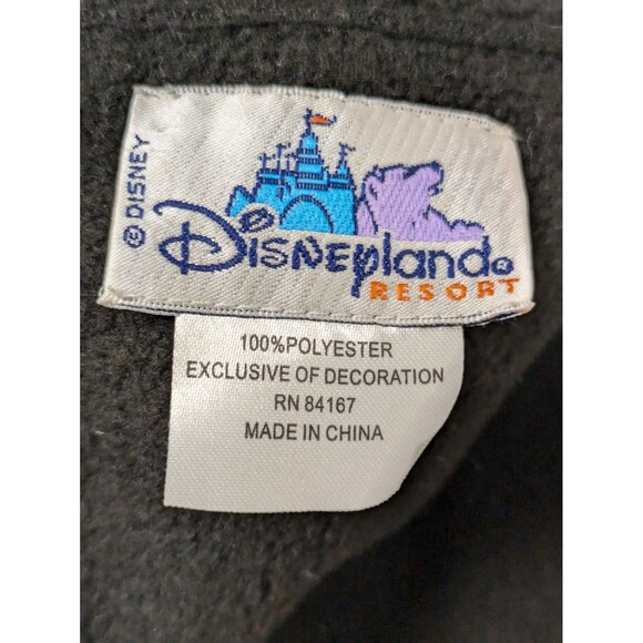 Vintage Disneyland Black/Gray Mickey Mouse Fleece Scarf Shawl One Size - Picture 7 of 7